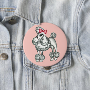 French Poodle Button 