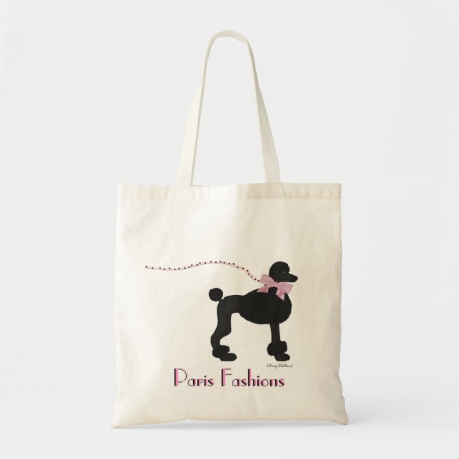 French Poodle Tote Bag (Front)