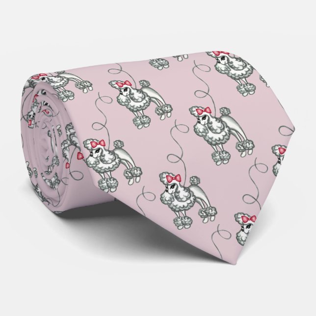  French Poodles Tie (Rolled)