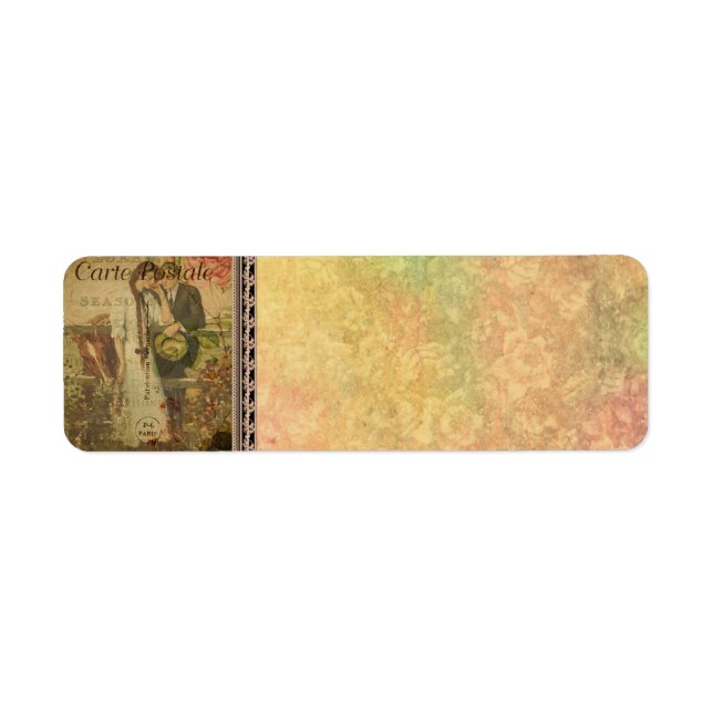 French Postcard Address Label (Front)