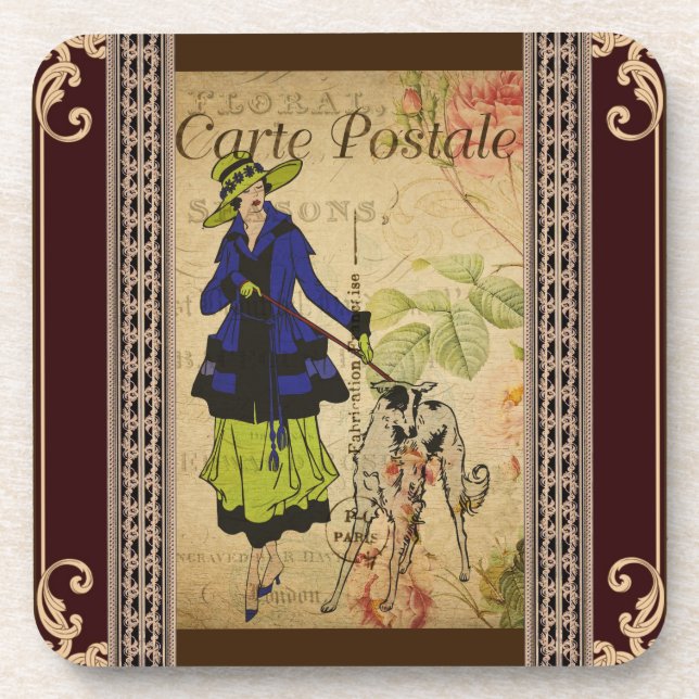 French Postcard Coaster (Front)