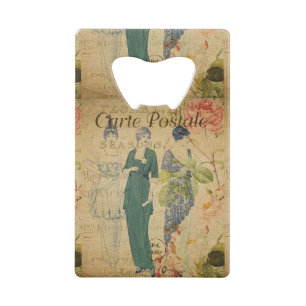 French Postcard Credit Card Bottle Opener