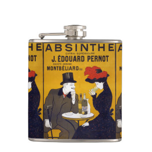 French Postcard Flask