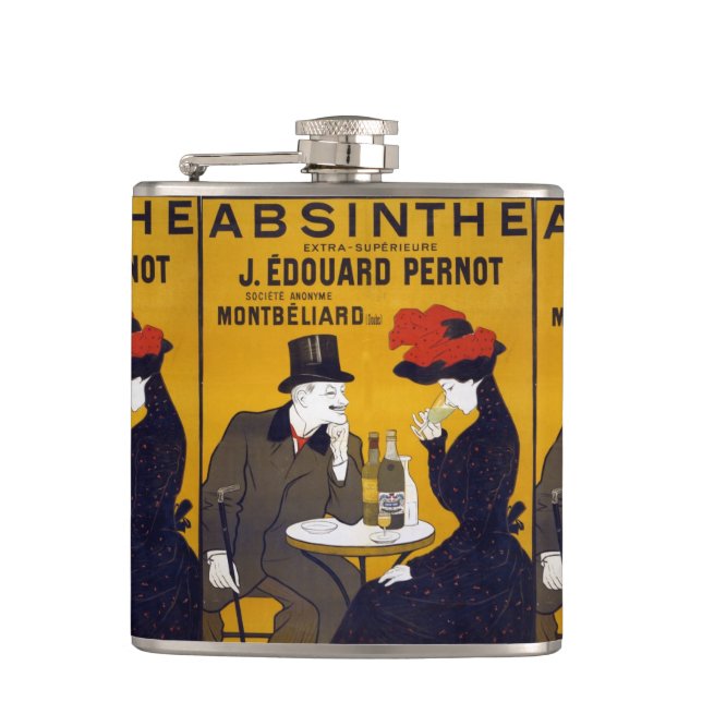 French Postcard Flask (Front)