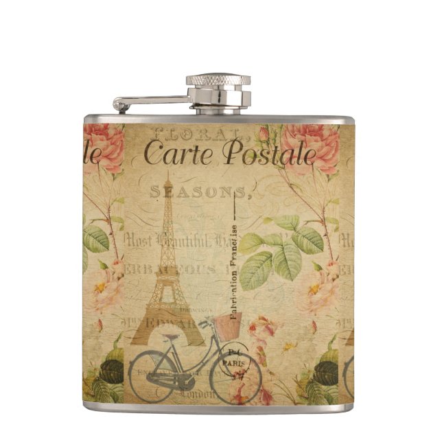 French Postcard Flask (Front)
