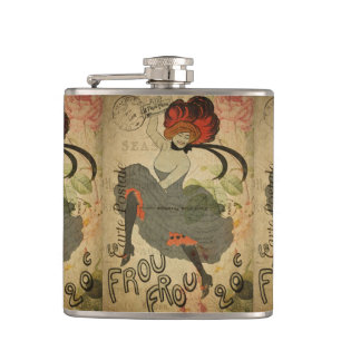 French Postcard Flask