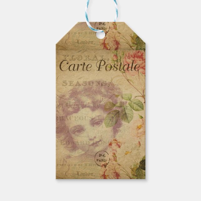 French Postcard Gift Tag (Front)