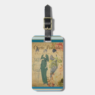 French Postcard Luggage Tag