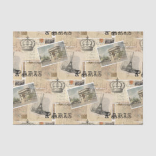 French Postcard Paris Tissue Paper