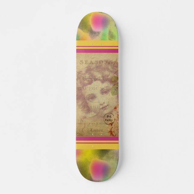 French Postcard Skateboard (Front)