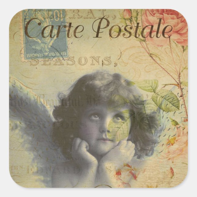 French Postcard Sticker (Front)