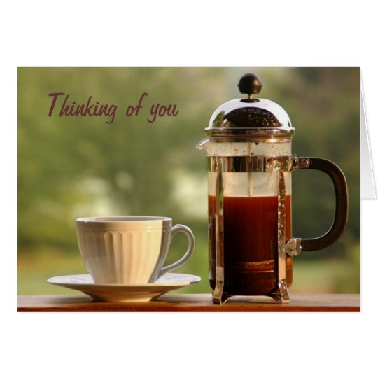 French Press Coffee Birthday Card