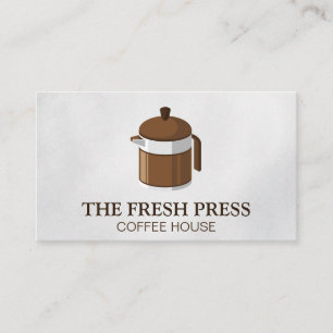 French Press Coffee Business Card