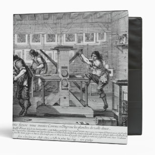 French printing press, 1642 binder