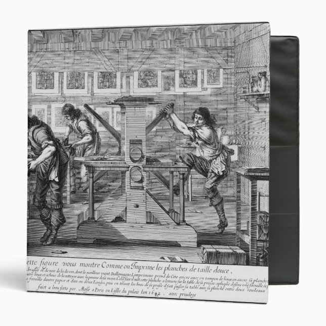 French printing press, 1642 binder (Front/Inside)