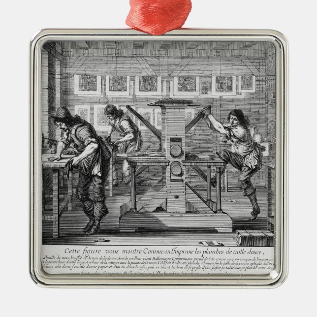 French printing press, 1642 metal ornament (Front)