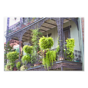 French Quarter balcony, New Orleans, LA Photo Print