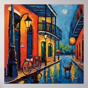 French Quarter Dog Walks Poster