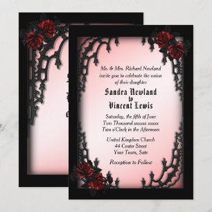 French Quarter Gothic Wedding Theme Invitation