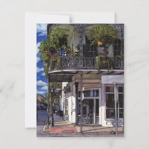French Quarter In Pen And Ink Holiday Card