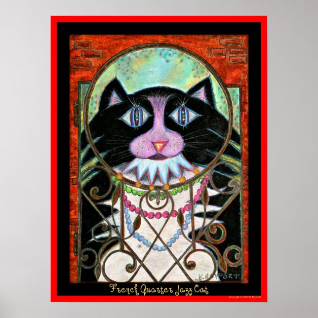 French Quarter Jazz Cat Poster (Front)