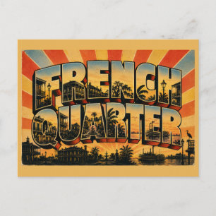 French Quarter Louisiana Iron Balconies Gardens Postcard