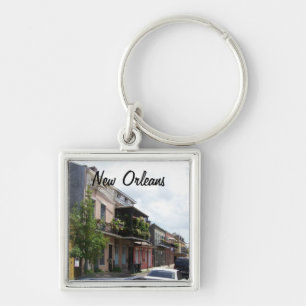 French Quarter Street View New Orleans Louisiana Keychain