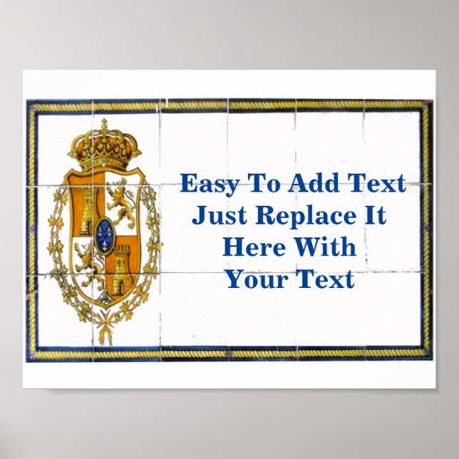 French Quarter Tile Mural, add text Poster (Front)