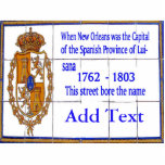 French Quarter Tile Murals, add text Standing Photo Sculpture<br><div class="desc">French Quarter Tile Murals,  add text</div>