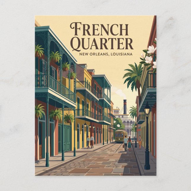 French Quarter USA Postcard (Front)