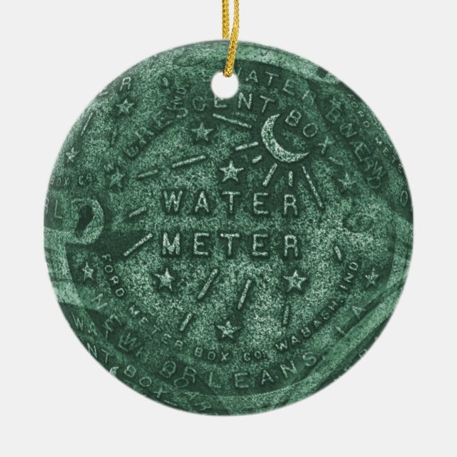 French Quarter Water Metre Ceramic Ornament (Front)