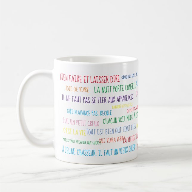 French Quotes Sayings Mug (Left)