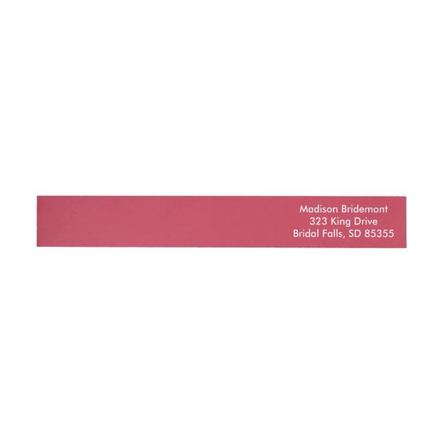 French Raspberry Cool Monochromatic Wrap Around Label (Individual)