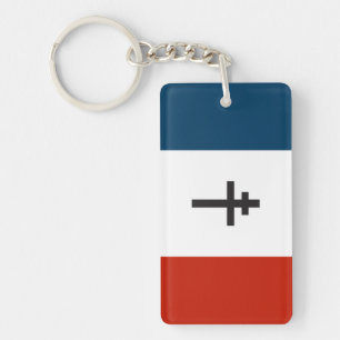 French resistance flag France symbol war cross his Keychain