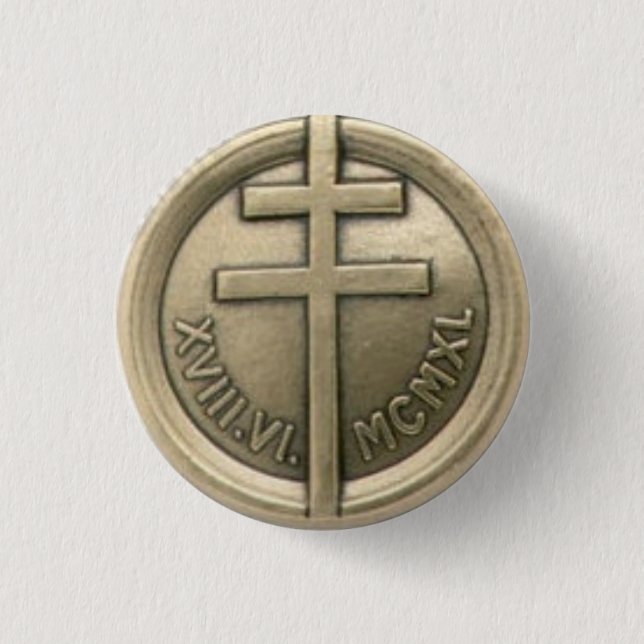 French Resistance Medal 1 Inch Round Button (Front)
