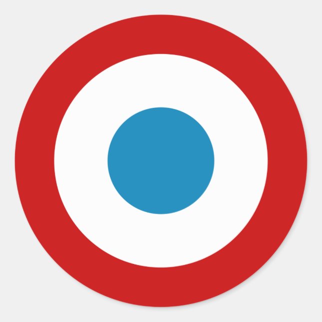 French Revolution Roundel France Cocarde Tricolore Classic Round Sticker (Front)