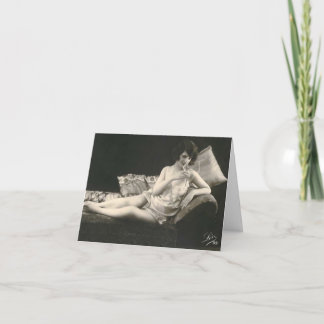 French Risque Photo Card