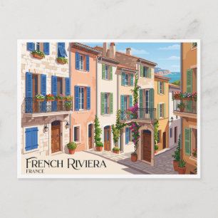 French Riviera Antibes France Postcard