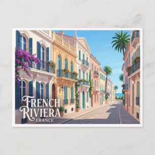 French Riviera Cannes France Postcard