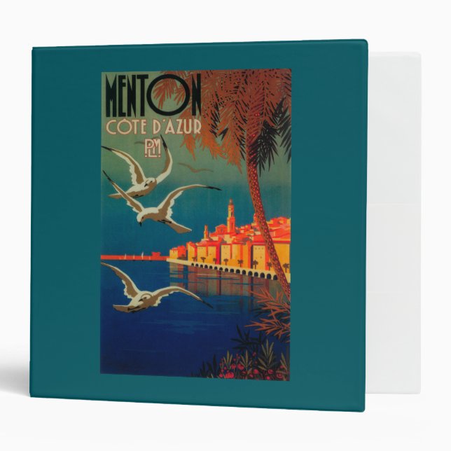 French Riviera Travel Poster # 1 Binder (Front/Inside)