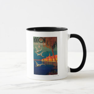French Riviera Travel Poster # 1 Mug