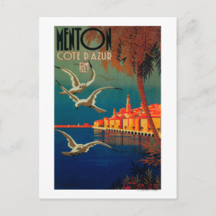 French Riviera Travel Poster # 1 Postcard