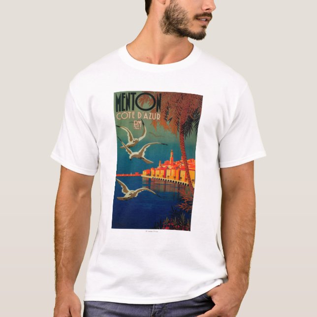 French Riviera Travel Poster # 1 T-Shirt (Front)