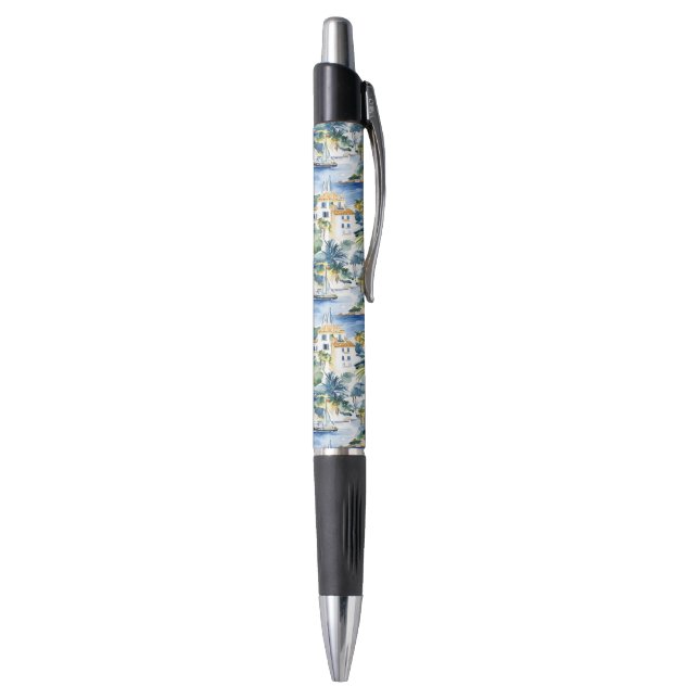 French Riviera Tropical Palm Trees Pen (Bottom (Vertical))