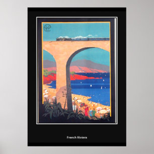 French Riviera vintage Retro Print