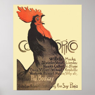 French Rooster Cocorico by Stenlen Art Poster