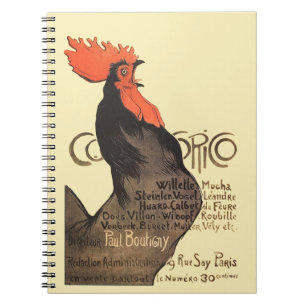 French Rooster Cocorico by Stenlen Art Poster Notebook