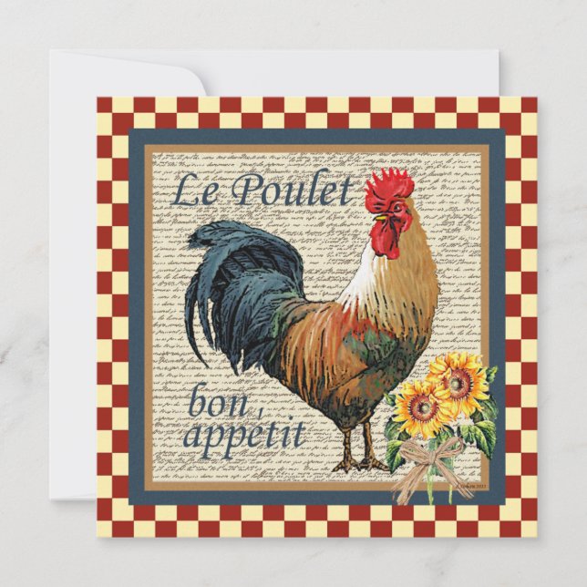French Rooster Le Poulet Kitchen Decoration | (Front)