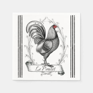 French Rooster Le Poulet Napkin