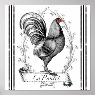 French Rooster Le Poulet Poster